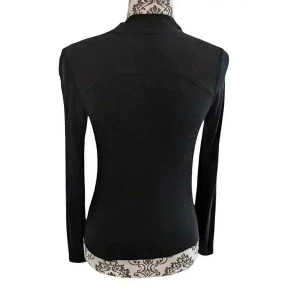 Aritzia Babaton Olivier Blouse Black Waterfall Front Jacket Whimsigoth Women XS - Picture 3 of 13